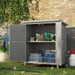 Wooden Garden Storage Shed in Grey (87 x 46.5 x 96.5cm) - Little and Giant Explorers Outsunny