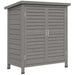 Wooden Garden Storage Shed in Grey (87 x 46.5 x 96.5cm) - Little and Giant Explorers Outsunny