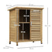 Wooden Garden Storage Shed in Natural (87 x 46.5 x 96.5cm) - Little and Giant Explorers Outsunny