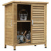 Wooden Garden Storage Shed in Natural (87 x 46.5 x 96.5cm) - Little and Giant Explorers Outsunny