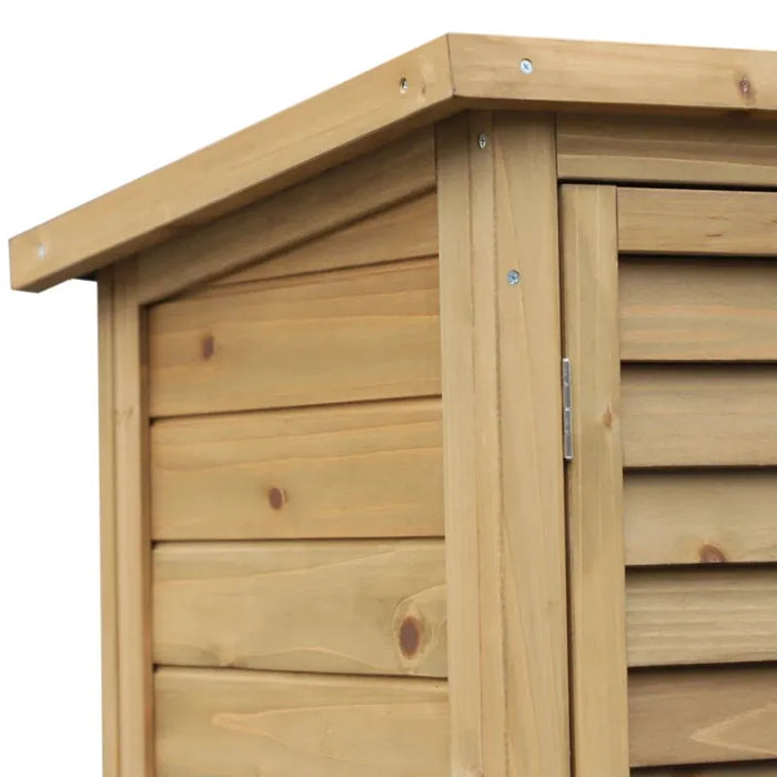 Wooden Garden Storage Shed in Natural (87 x 46.5 x 96.5cm) - Little and Giant Explorers Outsunny