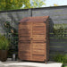 Wooden Garden Storage Shed – Mixed Brown | Fir Wood - Double Doors OUTSUNNY - Little and Giant Explorers Outsunny