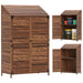 Wooden Garden Storage Shed – Mixed Brown | Fir Wood - Double Doors OUTSUNNY - Little and Giant Explorers Outsunny