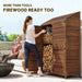 Wooden Garden Storage Shed – Mixed Brown | Fir Wood - Double Doors OUTSUNNY - Little and Giant Explorers Outsunny
