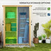 Wooden Garden Storage Shed – Natural Finish | Double Doors - Shelves OUTSUNNY - Little and Giant Explorers Outsunny