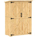 Wooden Garden Storage Shed – Natural Finish | Double Doors - Shelves OUTSUNNY - Little and Giant Explorers Outsunny