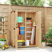 Wooden Garden Storage Shed – Natural Finish | Double Doors - Shelves OUTSUNNY - Little and Giant Explorers Outsunny