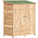 Wooden Garden Storage Shed – Natural Fir | Double-Layer Removable Table OUTSUNNY - Little and Giant Explorers Outsunny