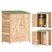 Wooden Garden Storage Shed – Natural Fir | Double-Layer Removable Table OUTSUNNY - Little and Giant Explorers Outsunny