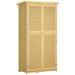 Wooden Garden Storage Shed – Natural | Fir Wood - Multi-Compartment Design OUTSUNNY - Little and Giant Explorers Outsunny