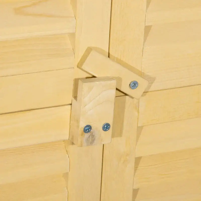 Wooden Garden Storage Shed – Natural | Fir Wood - Multi-Compartment Design OUTSUNNY - Little and Giant Explorers Outsunny