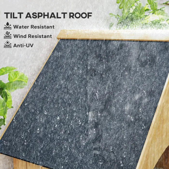 Garden Storage Shed – Fir Wood Outdoor Tool Cabinet | Bitumen Roof with Multi-Tier Layout OUTSUNNY - Little and Giant Explorers Outsunny