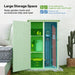 Wooden Garden Storage Shed and Bolt Latch in Green - Little and Giant Explorers Outsunny