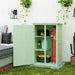 Wooden Garden Storage Shed and Bolt Latch in Green - Little and Giant Explorers Outsunny
