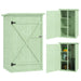 Wooden Garden Storage Shed and Bolt Latch in Green - Little and Giant Explorers Outsunny