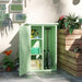 Wooden Garden Storage Shed and Bolt Latch in Green - Little and Giant Explorers Outsunny