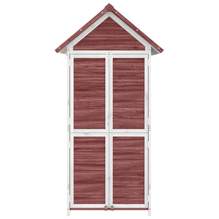 Wooden Garden Tool Shed in Mocha (89 x 52.5 x 175cm) - Little and Giant Explorers vidaXL