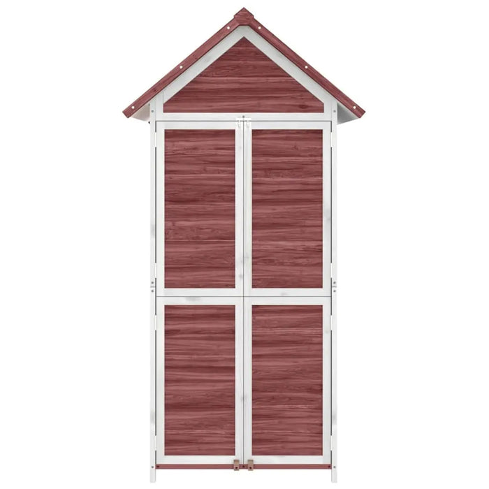 Wooden Garden Tool Shed in Mocha (89 x 52.5 x 175cm) - Little and Giant Explorers vidaXL