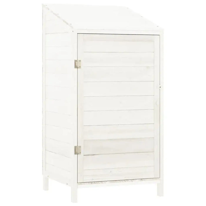 Wooden Garden Shed in White and Solid Wood Fir (55 x 52 x 112cm) - Little and Giant Explorers vidaXL