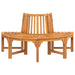 Wooden half-round tree bench with backrest, solid eucalyptus, natural oil finish