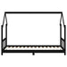 Kids Bed Frame in Black and Solid Wood Pine (90 x 190cm) - Little and Giant Explorers vidaXL