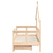 Wooden Kids Bed Frame Untreated 70x140cm | House Design with Storage Drawer - Little and Giant Explorers vidaXL