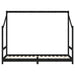 Kids Bed Frame in Black and Solid Wood Pine 2x(80 x 200cm) - Little and Giant Explorers vidaXL