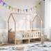 Wooden Kids House Bed Frame - Pine 80x160cm | Playful Design with Rails VIDAXL - Little and Giant Explorers vidaXL