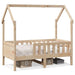 Wooden Kids House Bed Frame - Pine 80x160cm | Playful Design with Rails VIDAXL - Little and Giant Explorers vidaXL