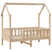 Wooden Kids House Bed Frame - Pine 80x160cm | Playful Design with Rails VIDAXL - Little and Giant Explorers vidaXL