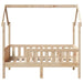 Wooden Kids House Bed Frame - Pine 80x160cm | Playful Design with Rails VIDAXL - Little and Giant Explorers vidaXL