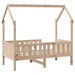 Wooden Kids House Bed Frame - Pine 80x160cm | Playful Design with Rails VIDAXL - Little and Giant Explorers vidaXL