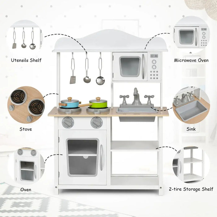 Kids Kitchen Playset | Realistic Cooking Experience with Interactive Features - Little and Giant Explorers Costway