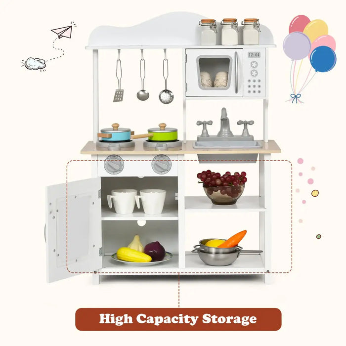 Kids Kitchen Playset | Realistic Cooking Experience with Interactive Features - Little and Giant Explorers Costway