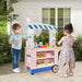 Kids Play Food Cart Pink | Mobile with 30 Accessories and POS System - Little and Giant Explorers Costway