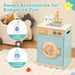 Wooden Kids Washing Machine with Sink – Blue Laundry Playset | Rotating Drum COSTWAY - Little and Giant Explorers Costway