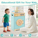 Wooden Kids Washing Machine with Sink – Blue Laundry Playset | Rotating Drum COSTWAY - Little and Giant Explorers Costway