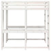 Wooden Loft Bed - White 140x200cm | Desk, Ladder and Guardrails VIDAXL - Little and Giant Explorers vidaXL