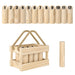 Wooden Molkky Set Natural Wood Finish | Finnish Tossing Game with Carry Box - Little and Giant Explorers SPORTNOW