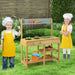 Kids Wooden Mud Kitchen Playset - Little and Giant Explorers Costway