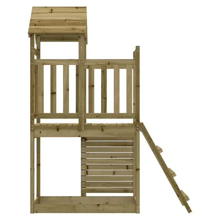 Wooden Outdoor Playset Vacuum Pressure Impregnated Pinewood | Modular Design with Rockwall and Ladder - Little and Giant Explorers vidaXL