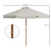 Elegant Wooden Parasol in Grey 3.3m - Little and Giant Explorers Outsunny
