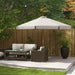 Elegant Wooden Parasol in Grey 3.3m - Little and Giant Explorers Outsunny