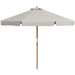 Elegant Wooden Parasol in Grey 3.3m - Little and Giant Explorers Outsunny