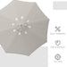 Elegant Wooden Parasol in Grey 3.3m - Little and Giant Explorers Outsunny