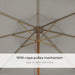Elegant Wooden Parasol in Grey 3.3m - Little and Giant Explorers Outsunny