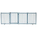 Foldable Wooden Pet Gate with 4 Panels in Blue - Little and Giant Explorers PawHut
