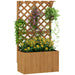 Wooden Planter with Trellis | Natural Wood Finish with Hanging Roof and Dual-Function Design - Little and Giant Explorers Outsunny