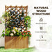 Wooden Planter with Trellis | Natural Wood Finish with Hanging Roof and Dual-Function Design - Little and Giant Explorers Outsunny