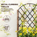 Wooden Planters with Diamond-Shaped Trellis | Four Wheels and Steel Back Grid - Little and Giant Explorers Outsunny